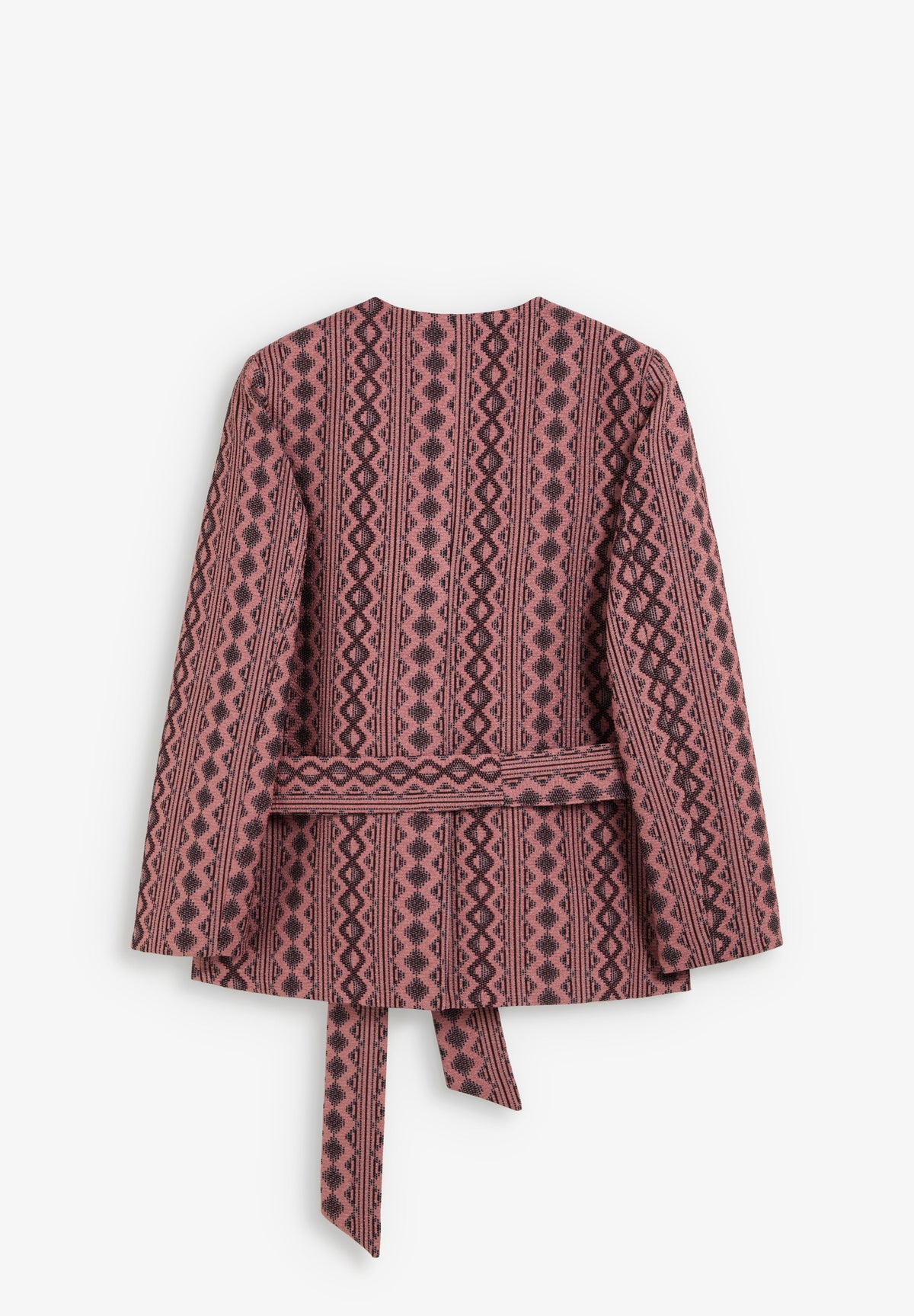 GEOMETRIC BLAZER WITH BOW