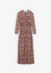 PRINTED DRAPED-BODY DRESS