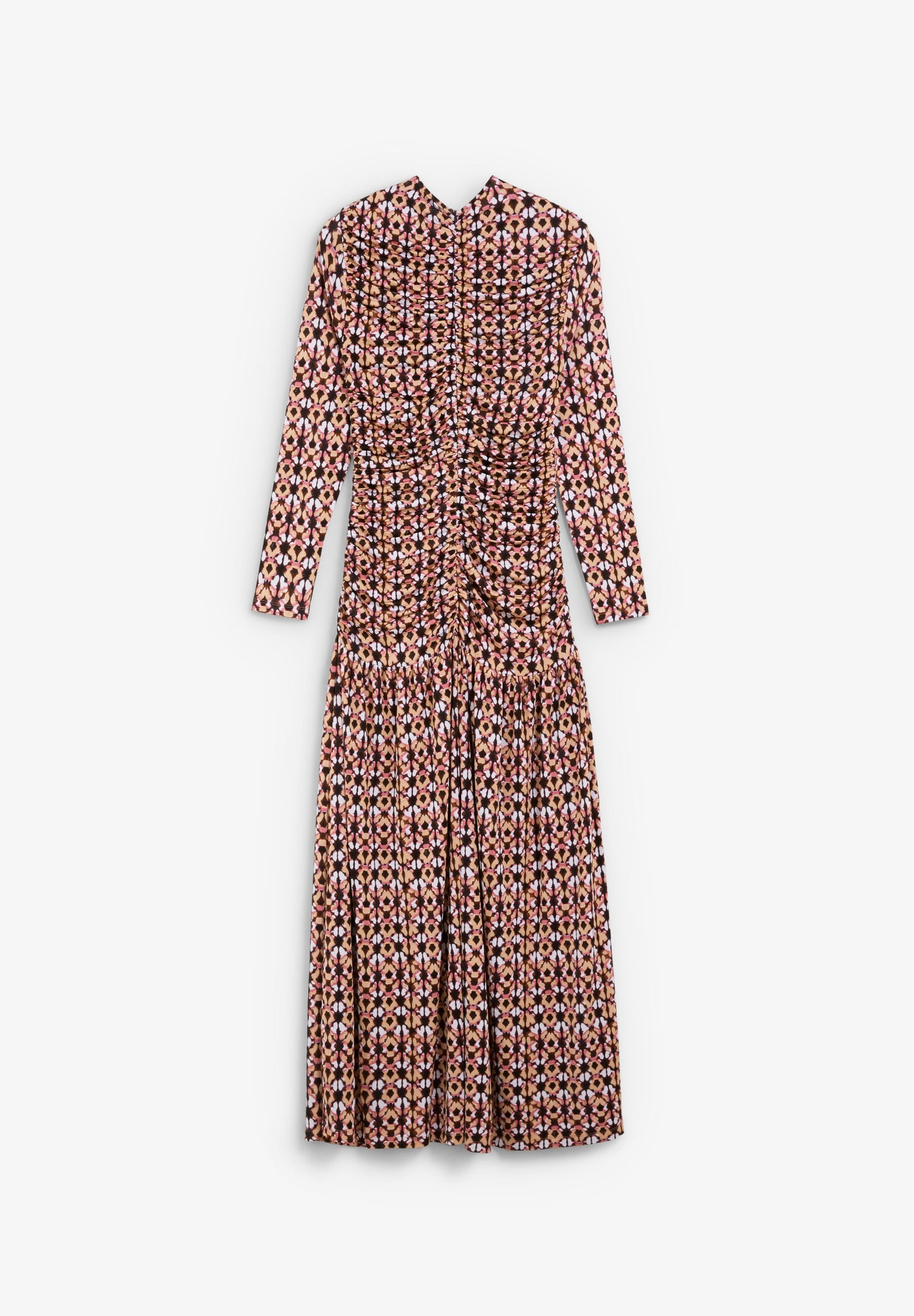 PRINTED DRAPED-BODY DRESS