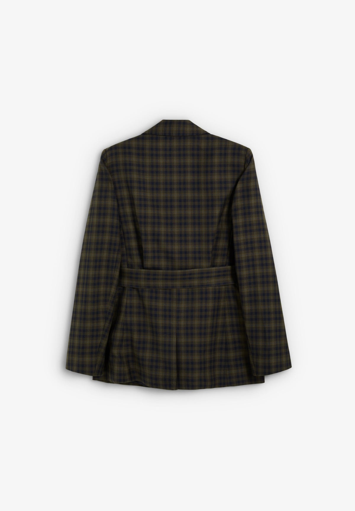 CHECK BLAZER WITH BELT