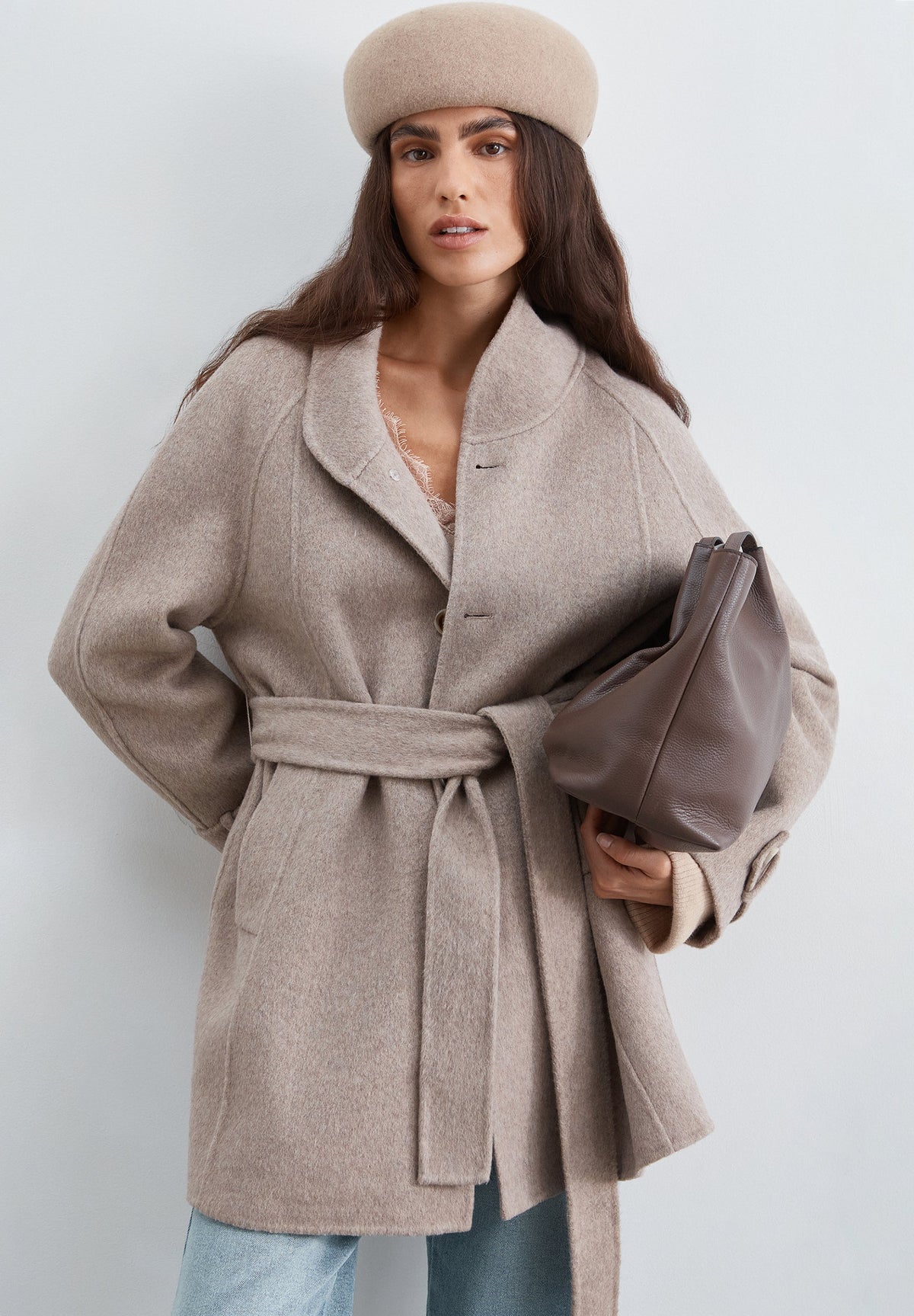 WOOL COAT WITH BELT