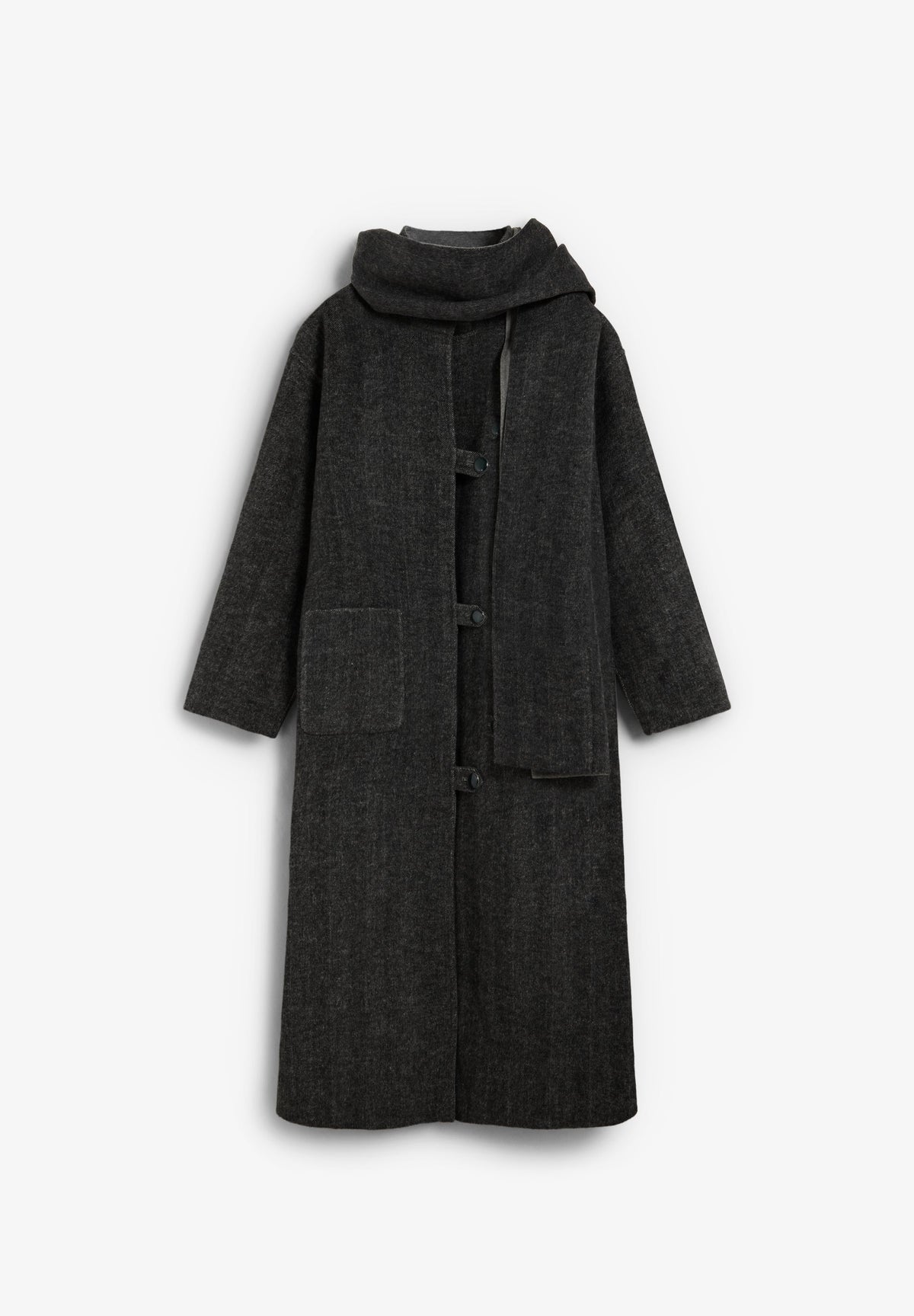 REVERSIBLE COAT WITH SCARF