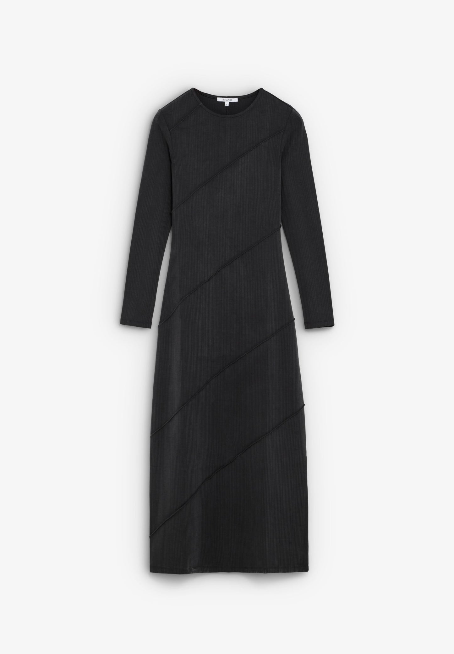 KNIT DRESS WITH DIAGONAL SEAMS