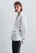 WRAP SHIRT WITH APPLIQUÉS
