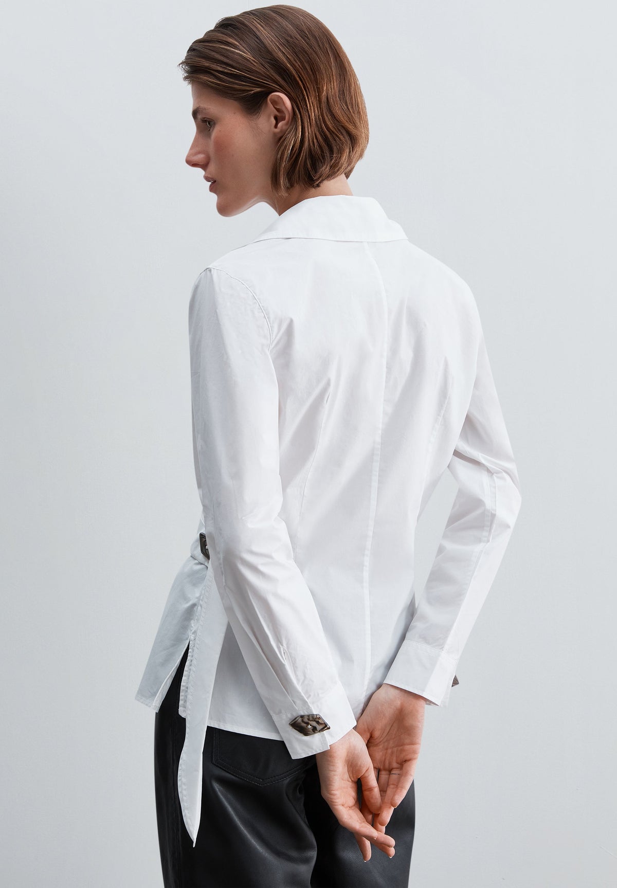 WRAP SHIRT WITH APPLIQUÉS