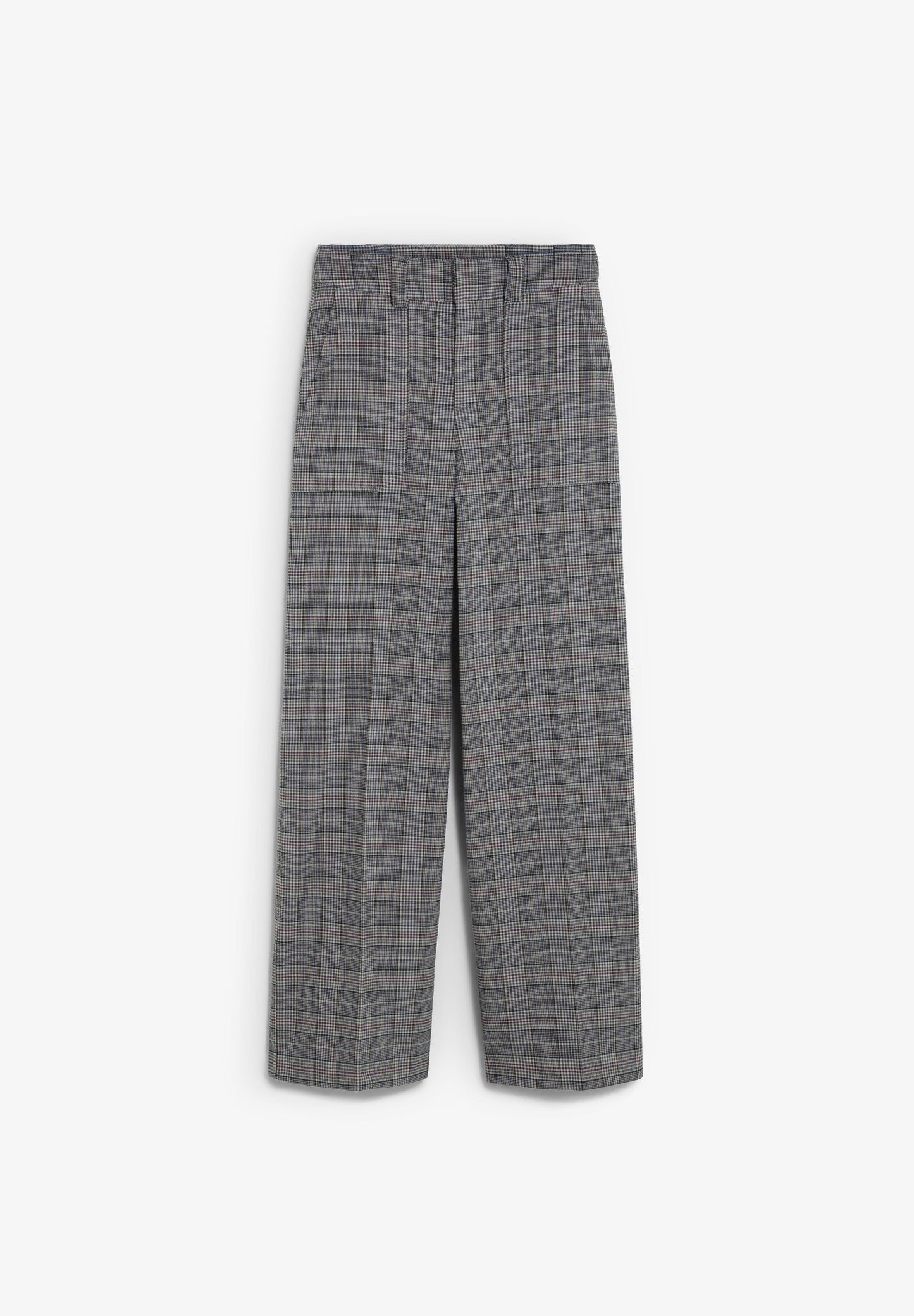 STRAIGHT CHECKED TROUSERS