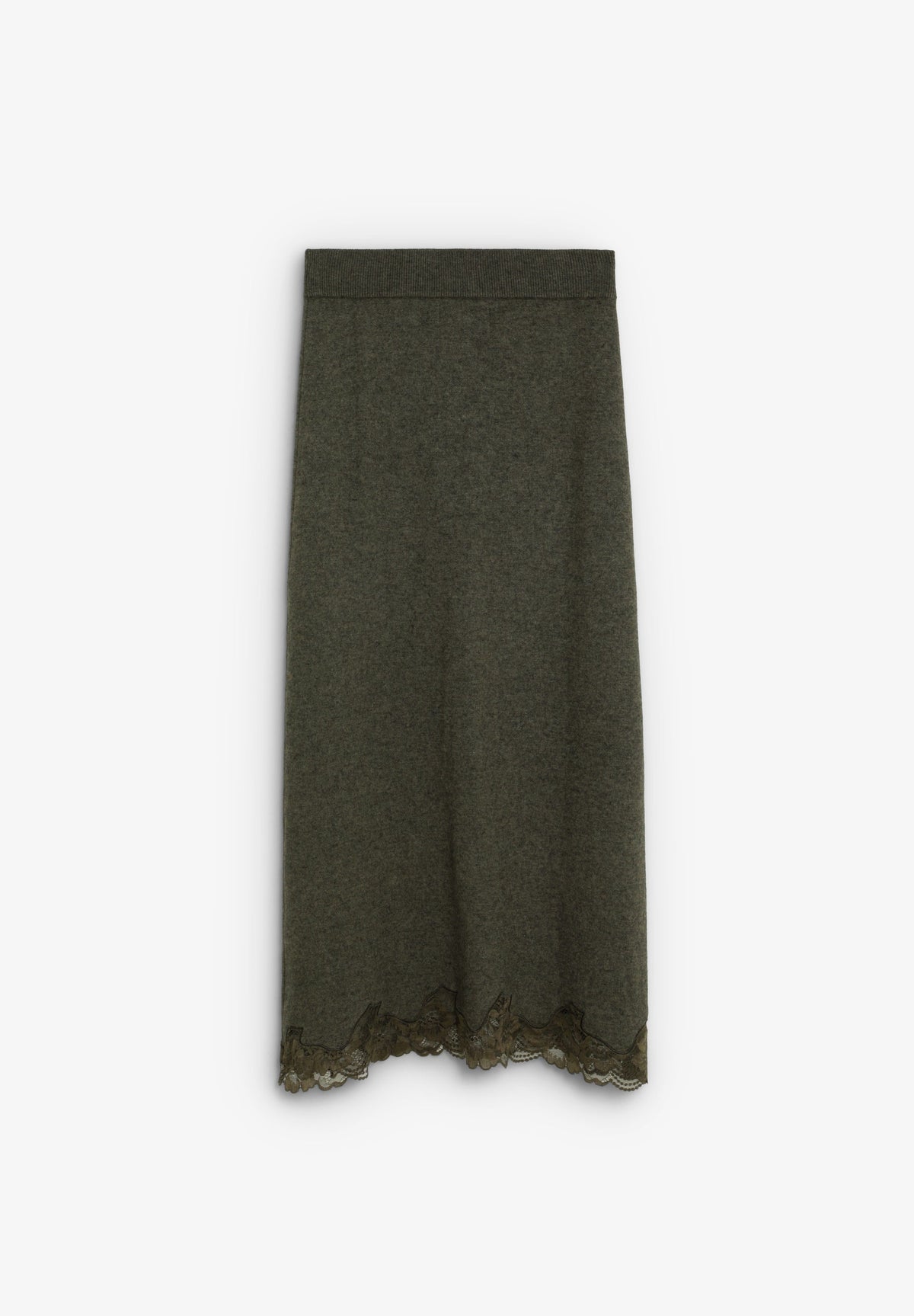 SCLACE CONTRAST KNIT SKIRT