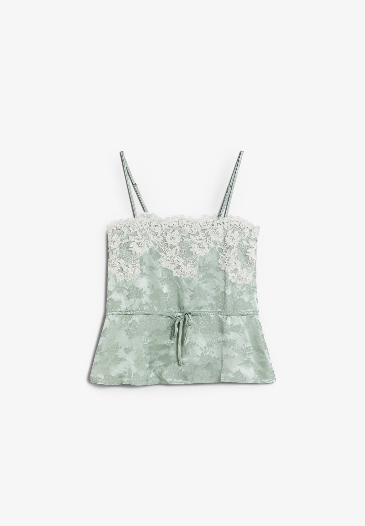 JACQUARD TOP WITH LACE