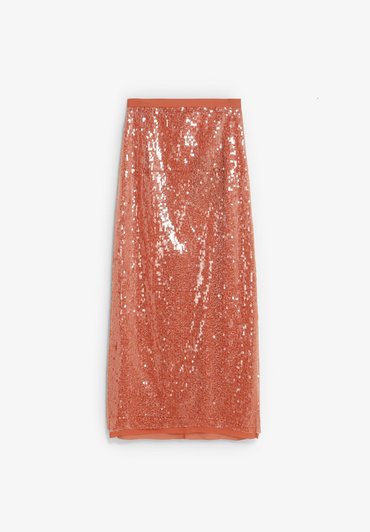 SEQUINNED MIDI SKIRT