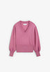 V-NECK SWEATER WITH LACE DETAIL