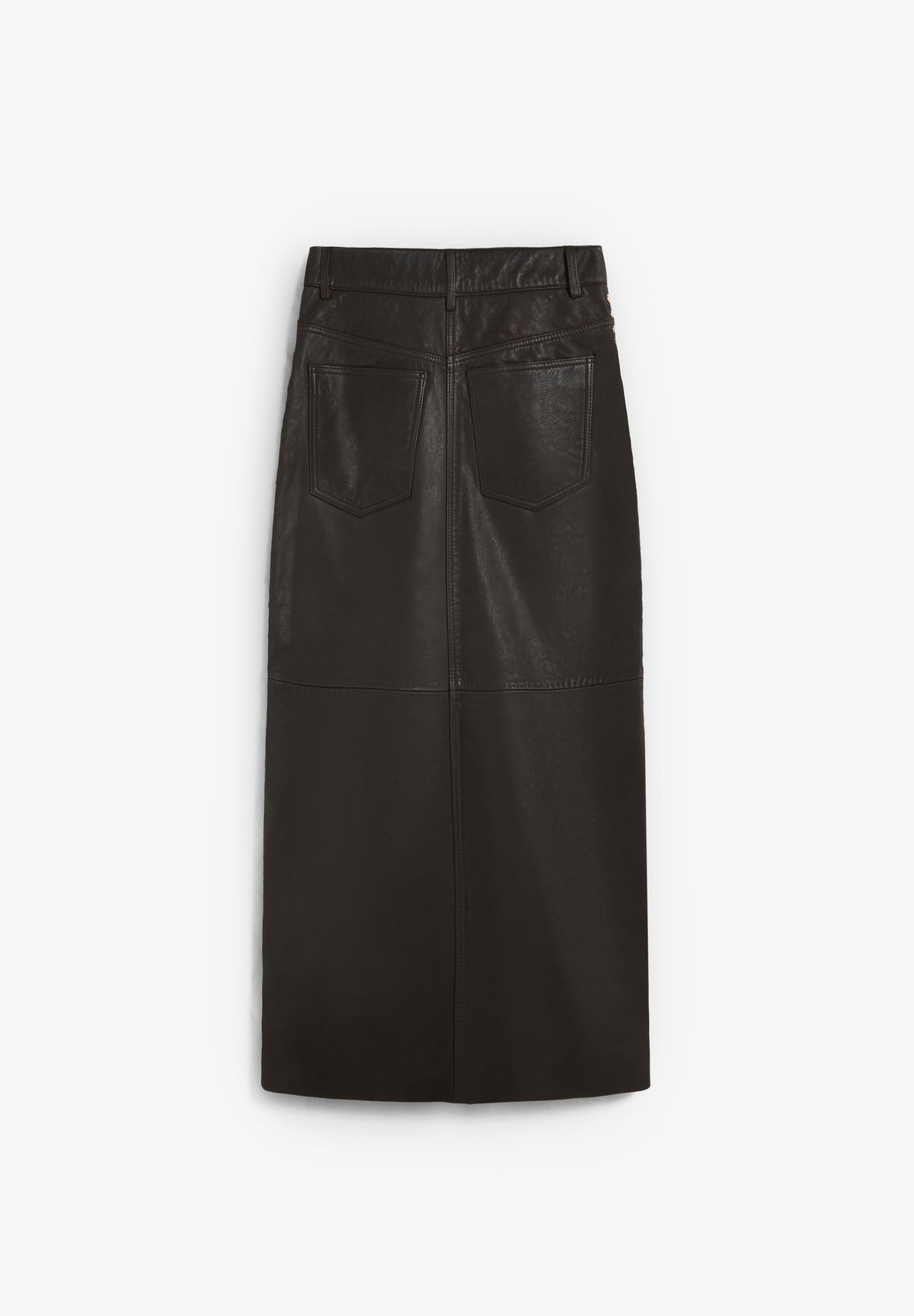 SCLEATHER STUDS MIDI SKIRT