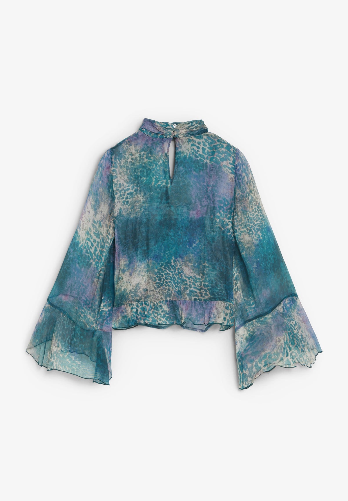 FLOWING CONTRAST PRINT SHIRT