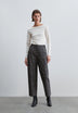 STUDDED PRINT TROUSERS