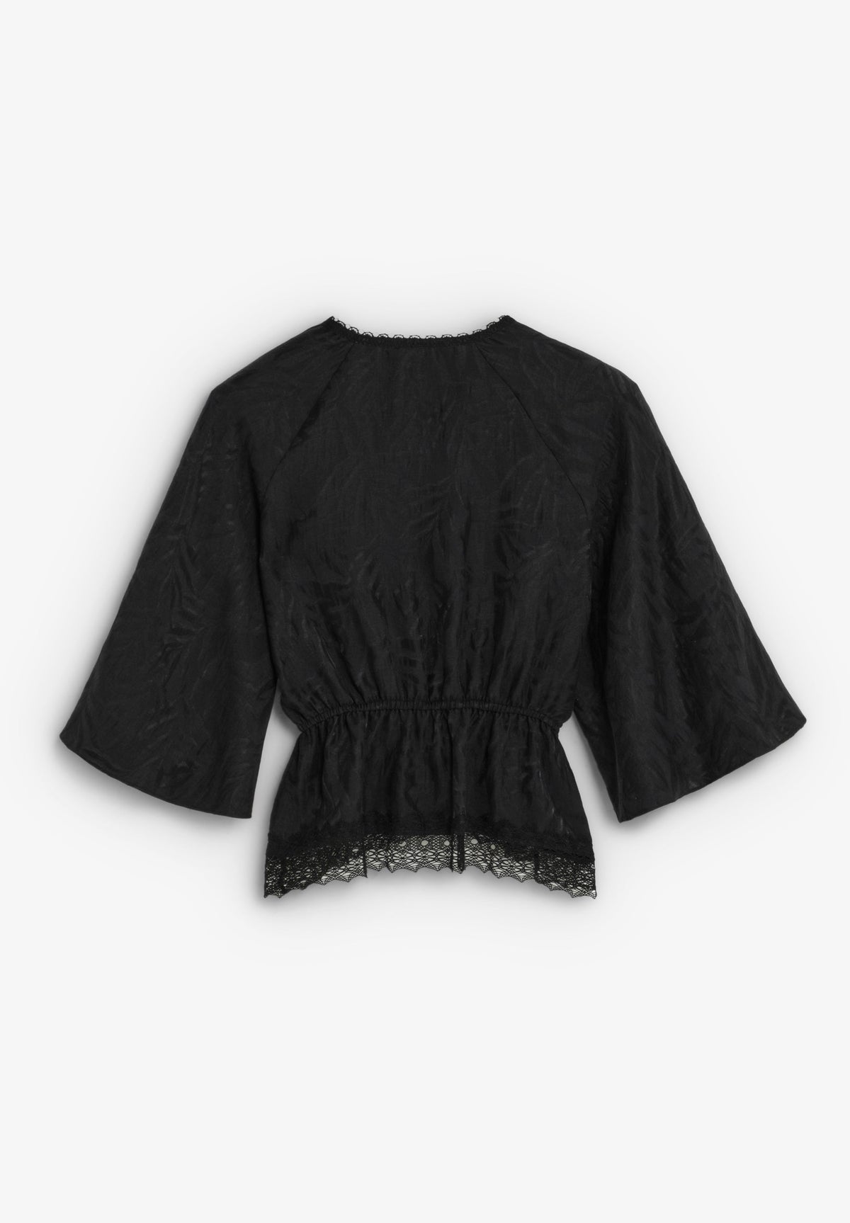 SATIN TOP WITH V-NECK