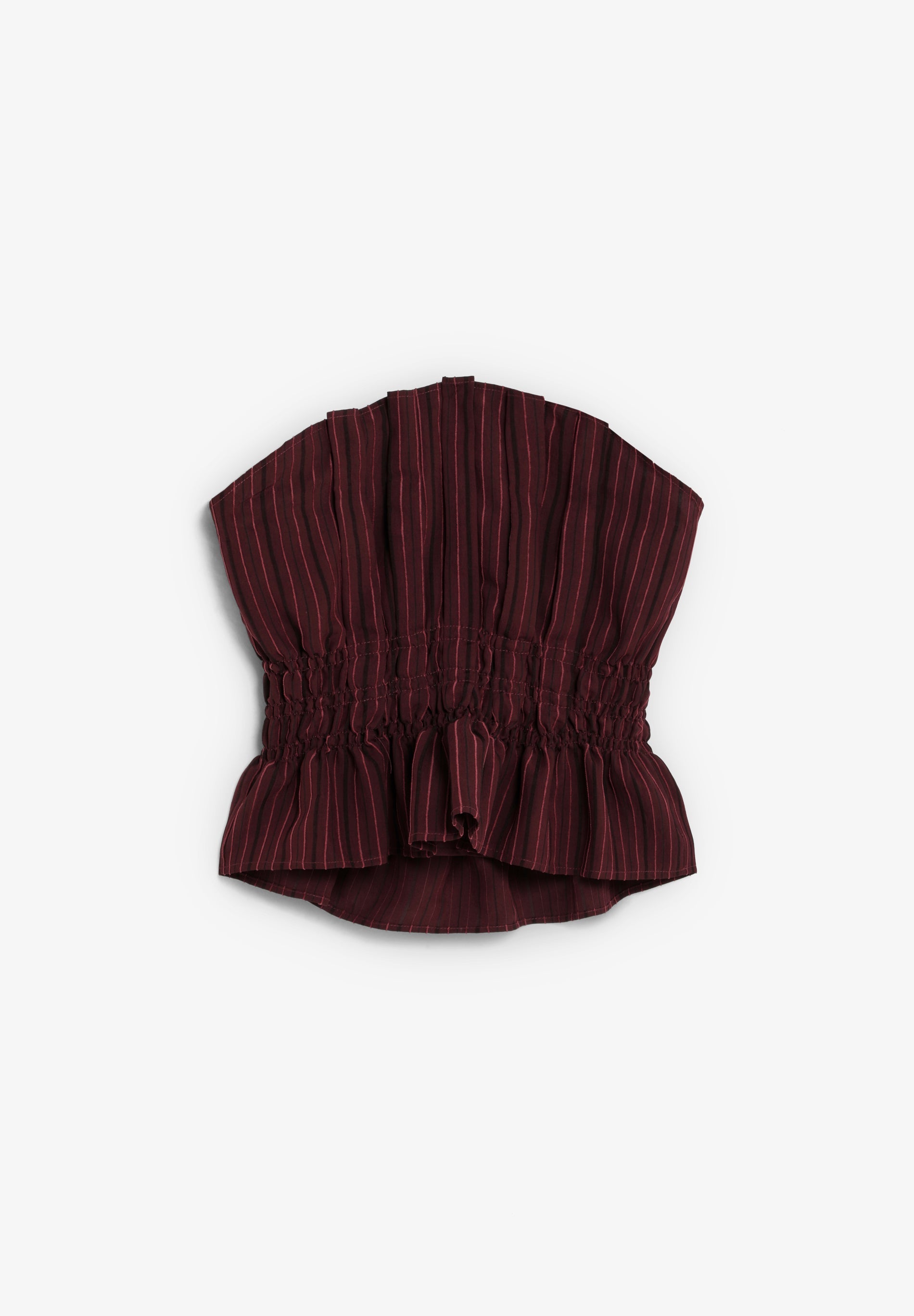RUCHED STRAPLESS TOP