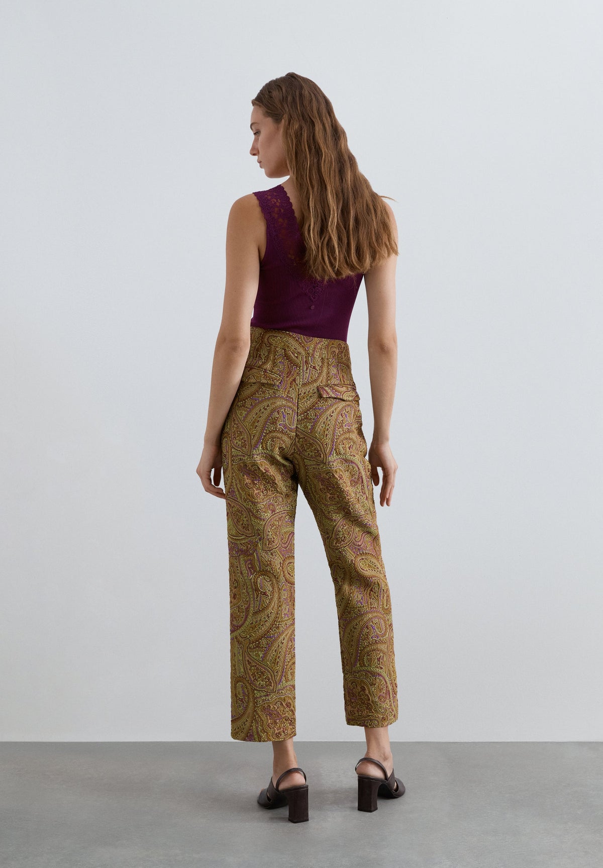 PAISLEY PRINT TROUSERS