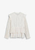 PLEATED RUFFLE BLOUSE