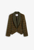 CHECK BLAZER WITH LAPEL DETAIL