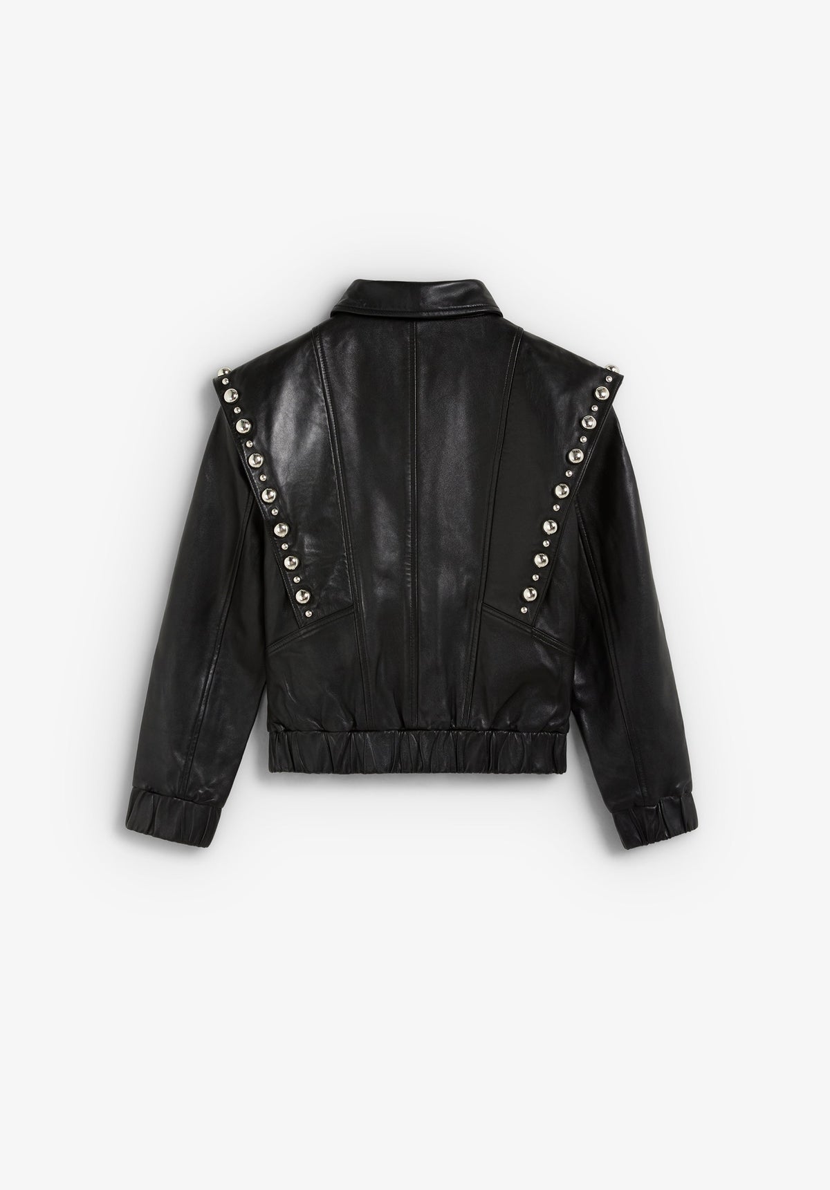 SCSHOULDER STUDS LEATHER JACKET