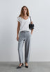 HIGH-WAIST STRAIGHT TROUSERS