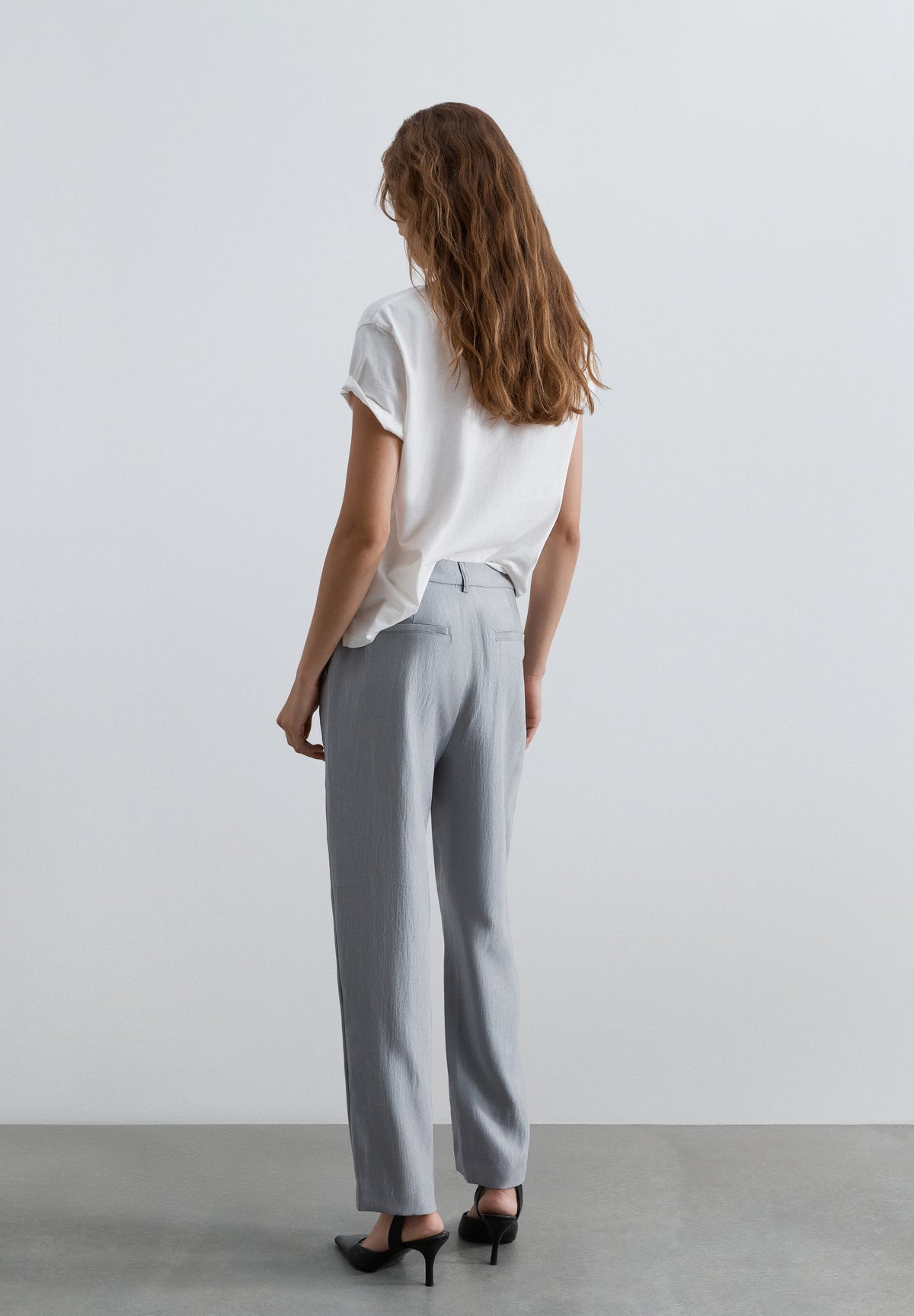 HIGH-WAIST STRAIGHT TROUSERS