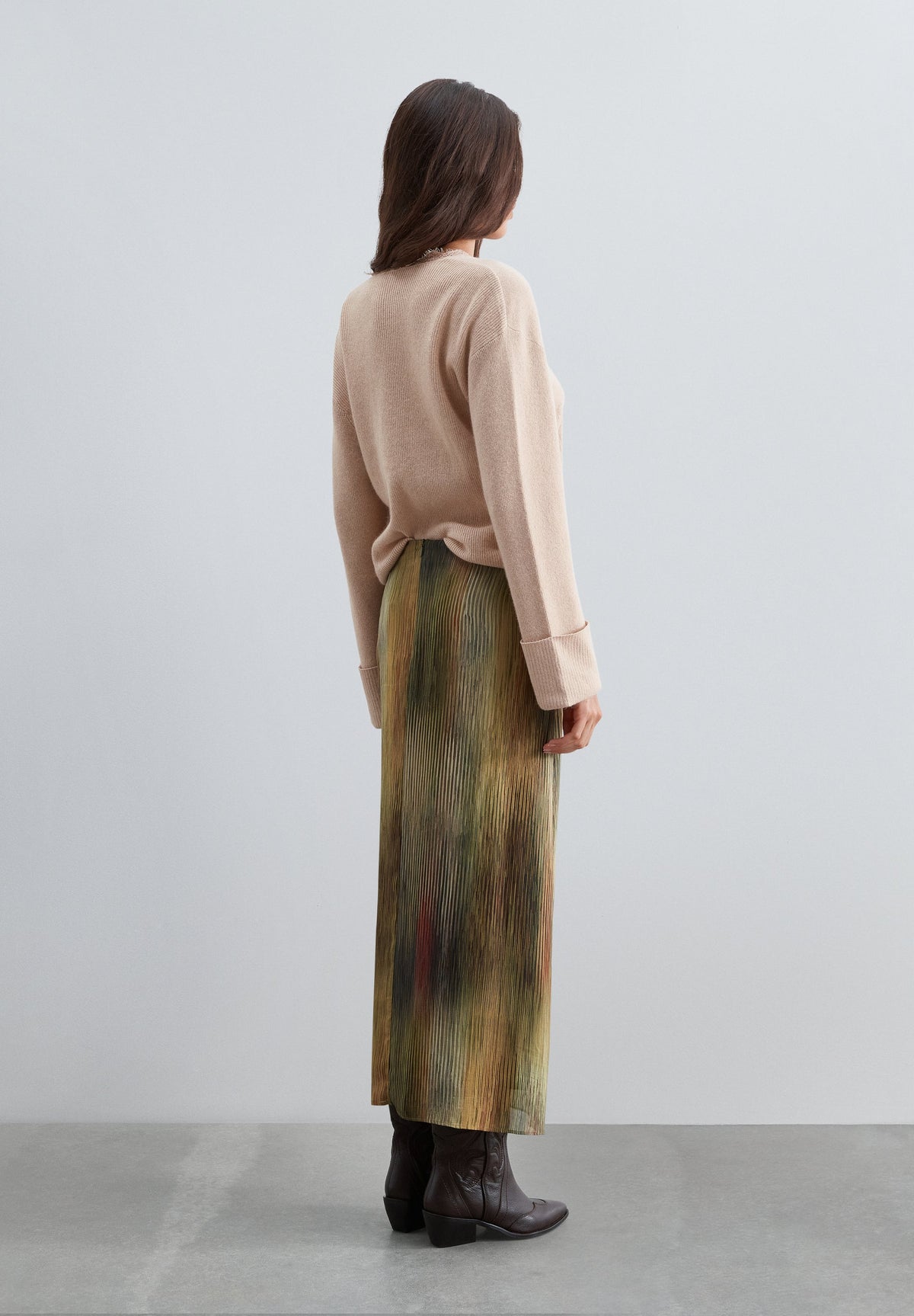 MULTICOLOURED PLEATED SKIRT