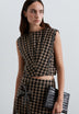 GINGHAM TOP WITH SEQUINS