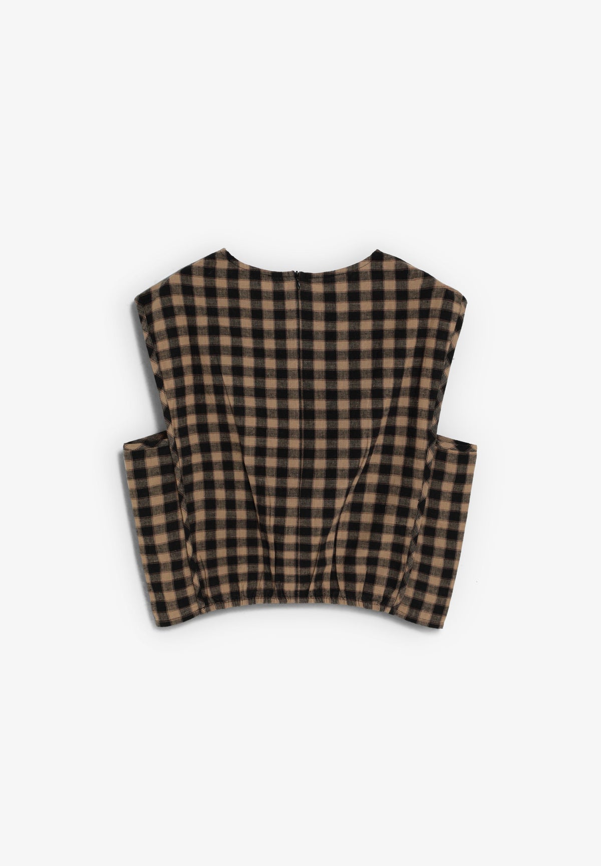 GINGHAM TOP WITH SEQUINS