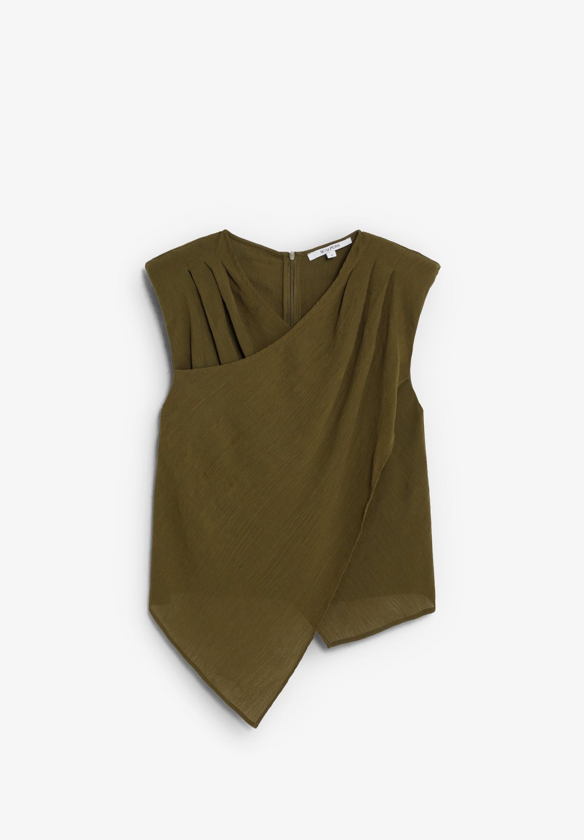 TEXTURED CROSSOVER TOP