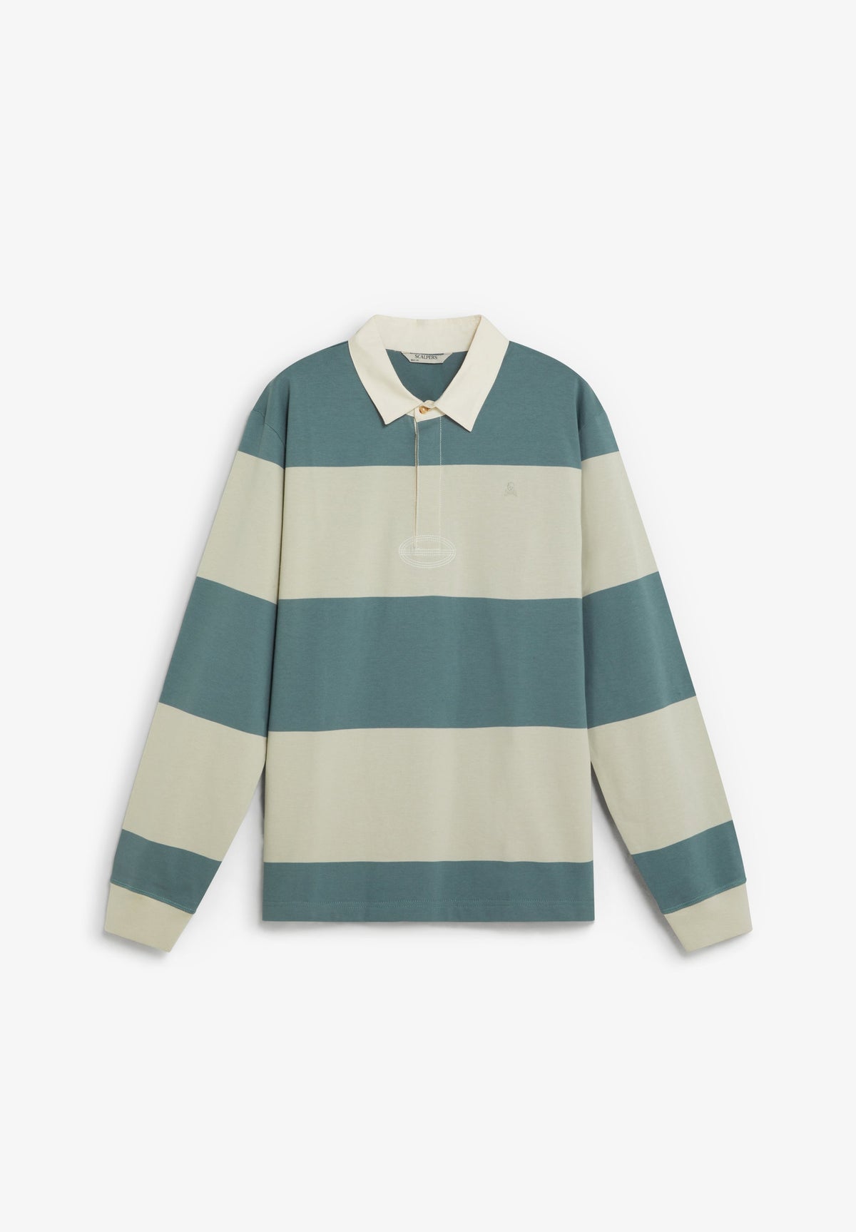 LONG SLEEVE STRIPED POLO SHIRT