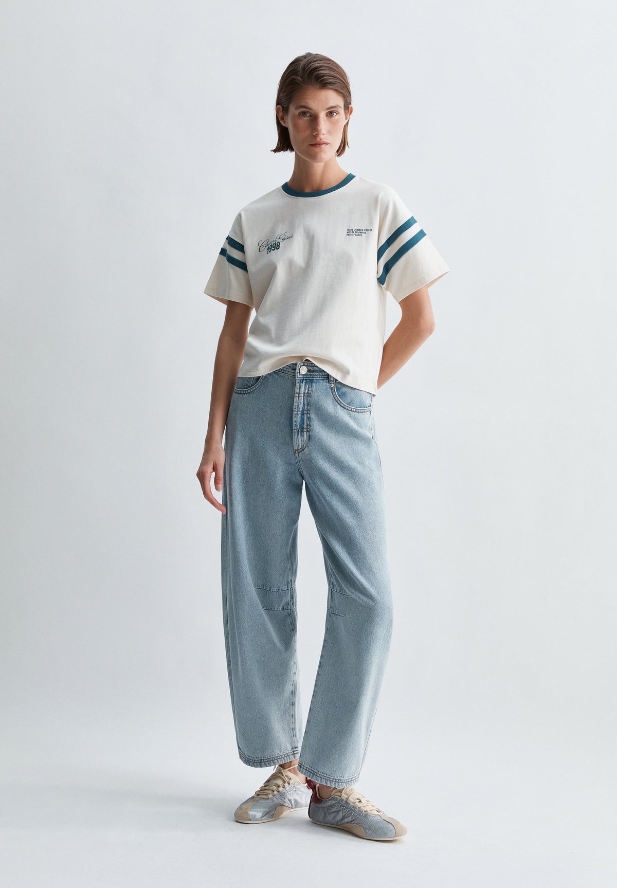 CONTRAST PRINT T-SHIRT