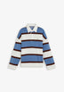 STRIPED POLO SWEATSHIRT
