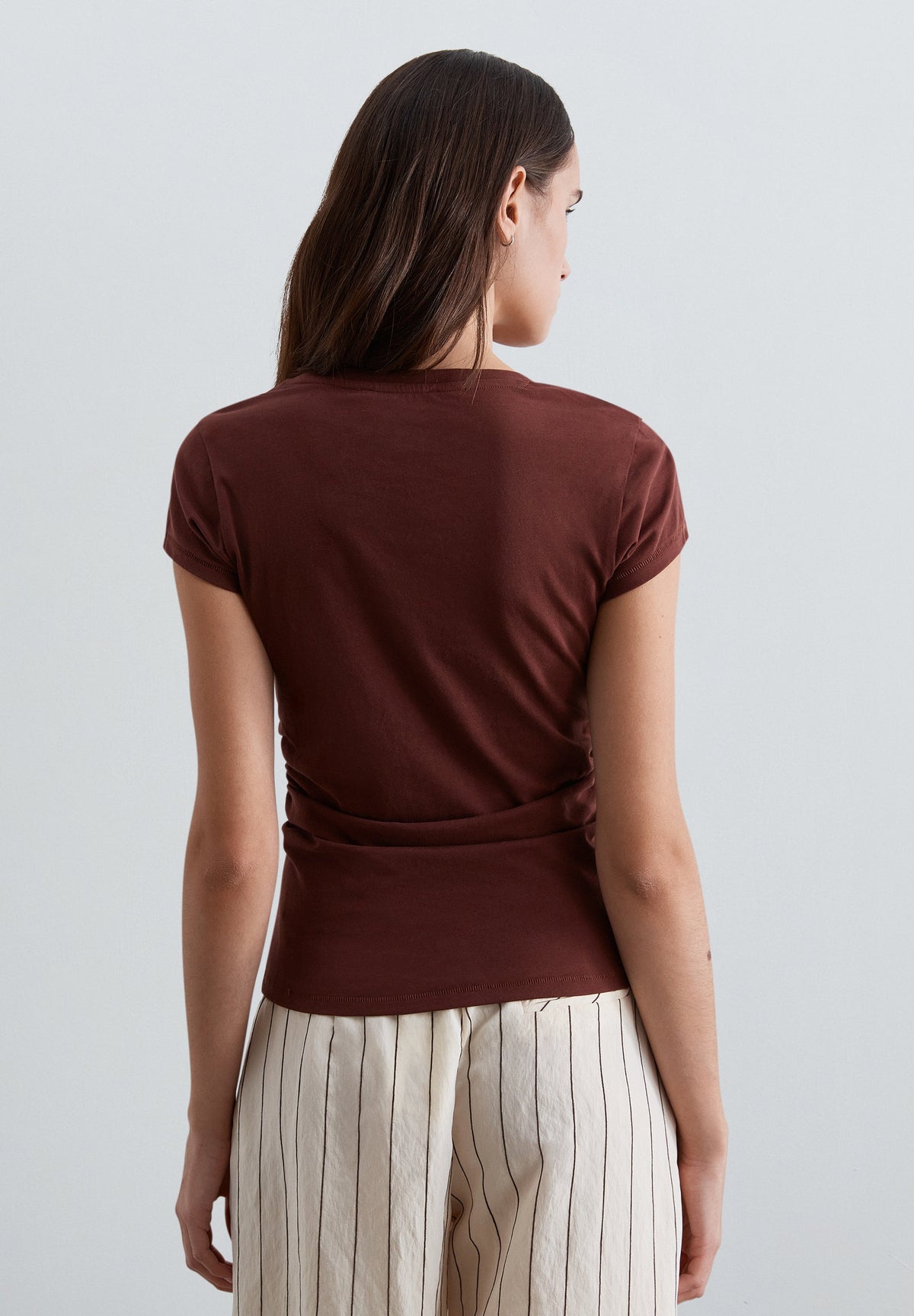 SIDE DRAPED T-SHIRT