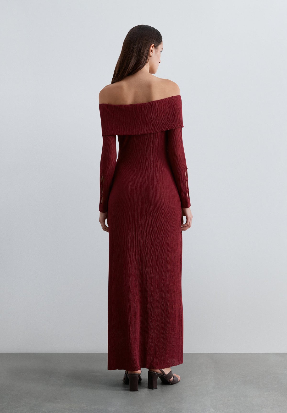 BARDOT NECKLINE KNIT DRESS
