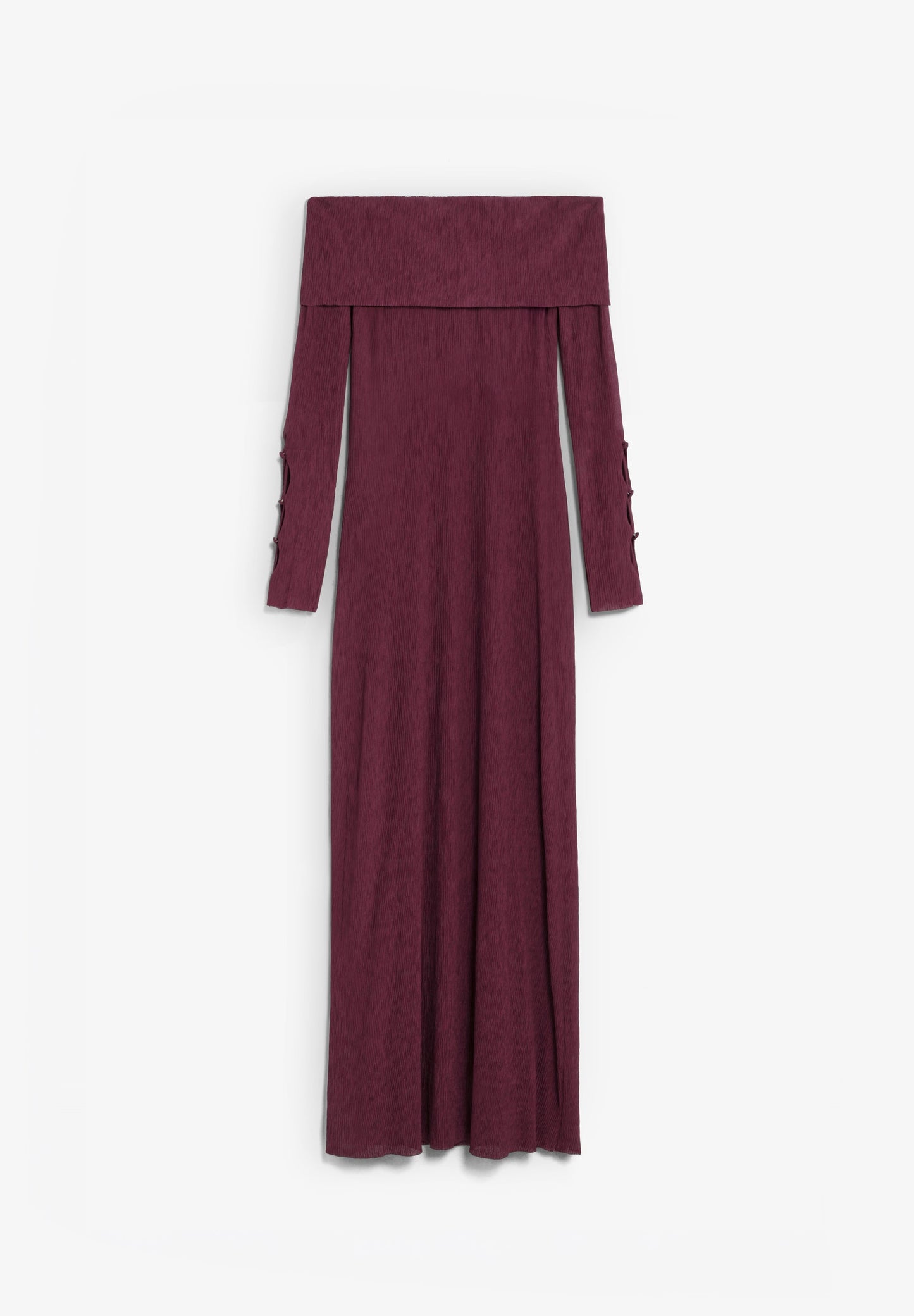 SCOFFSHOULDER HOLES JERSEY DRESS