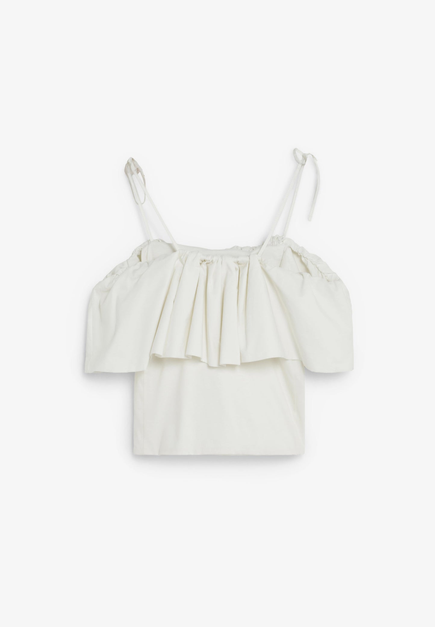 SCOFF SHOULDER POPLIN TEE