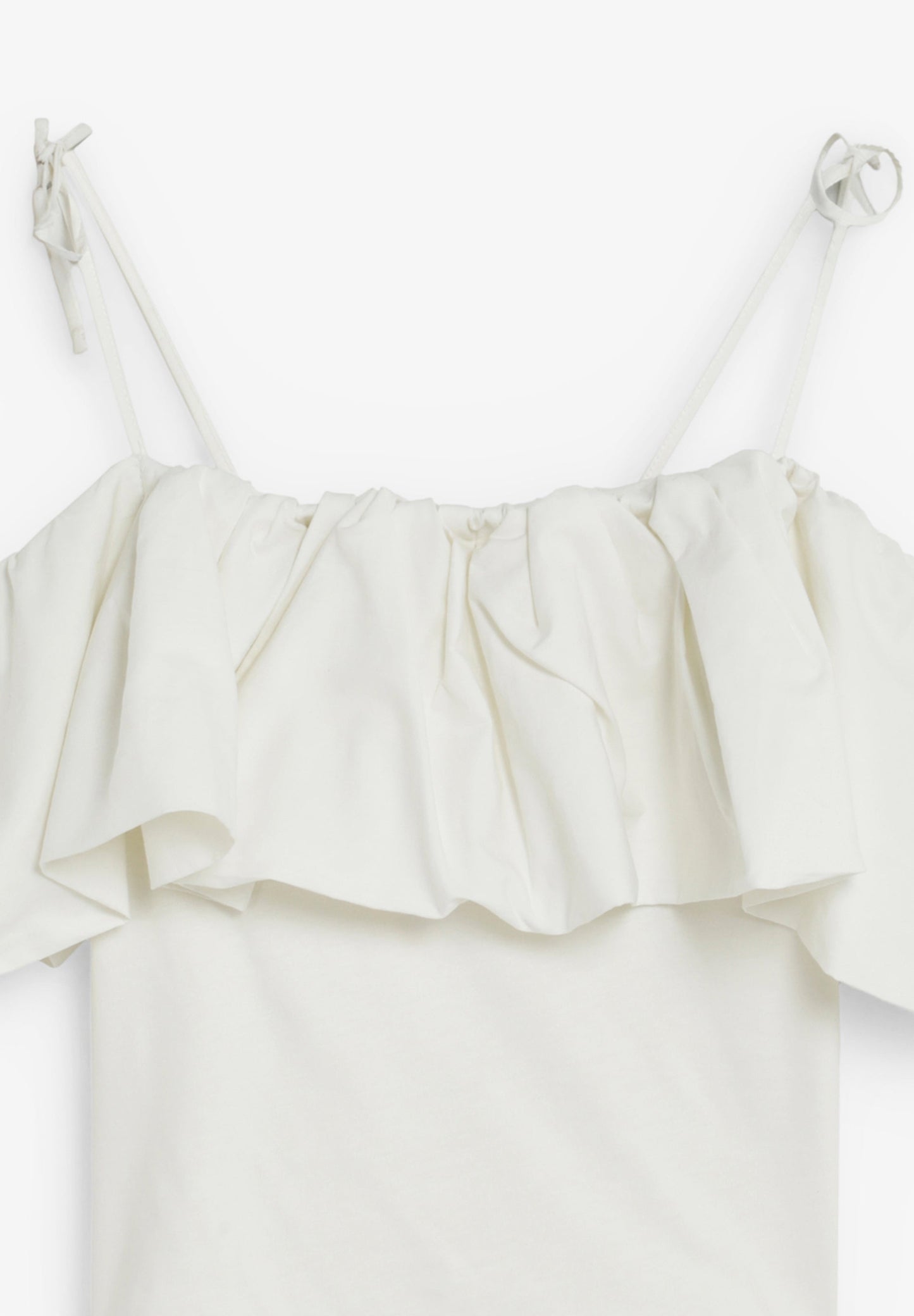 SCOFF SHOULDER POPLIN TEE
