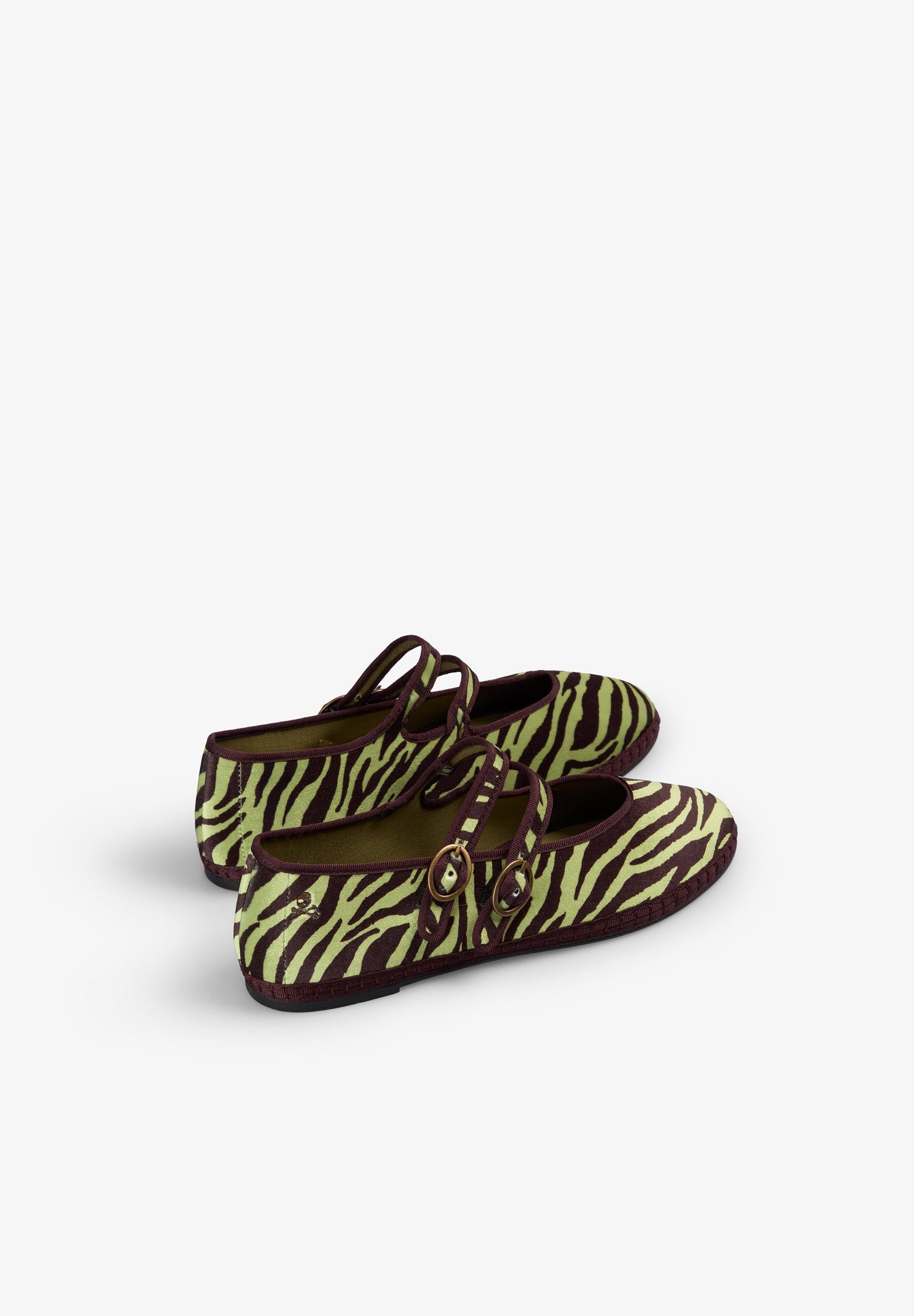 ANIMAL PRINT VELVET BALLET FLATS