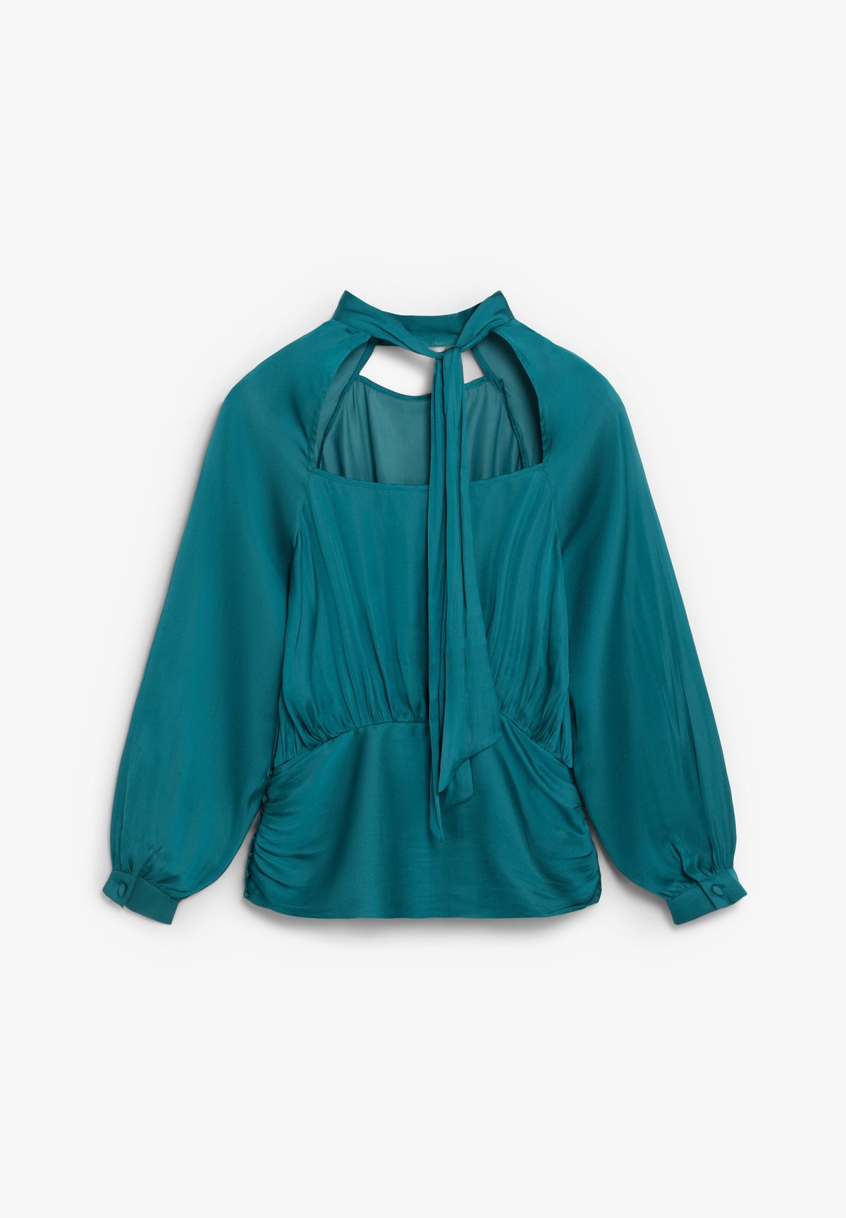 SATIN CUT-OUT BLOUSE