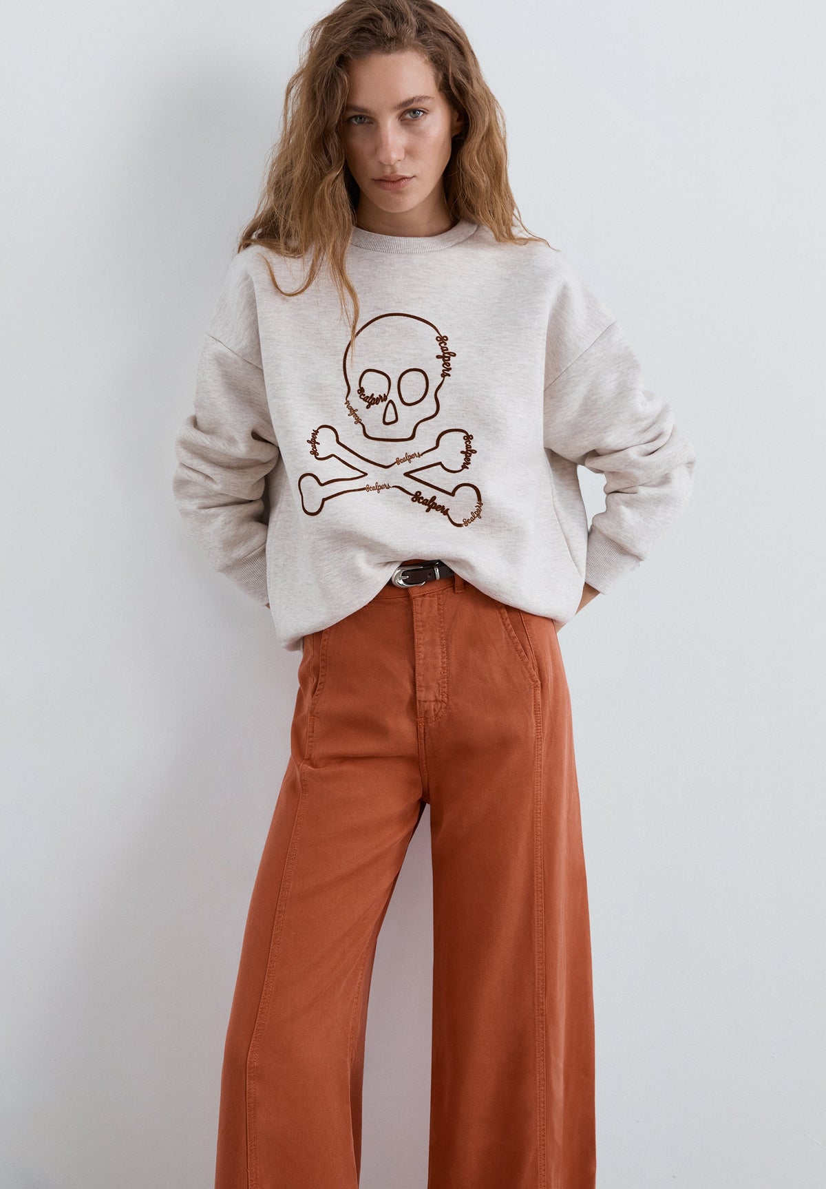 PRINTED SKULL HOODIE