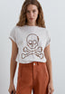 RELAXED T-SHIRT WITH PRINTED SKULL