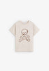 RELAXED T-SHIRT WITH PRINTED SKULL