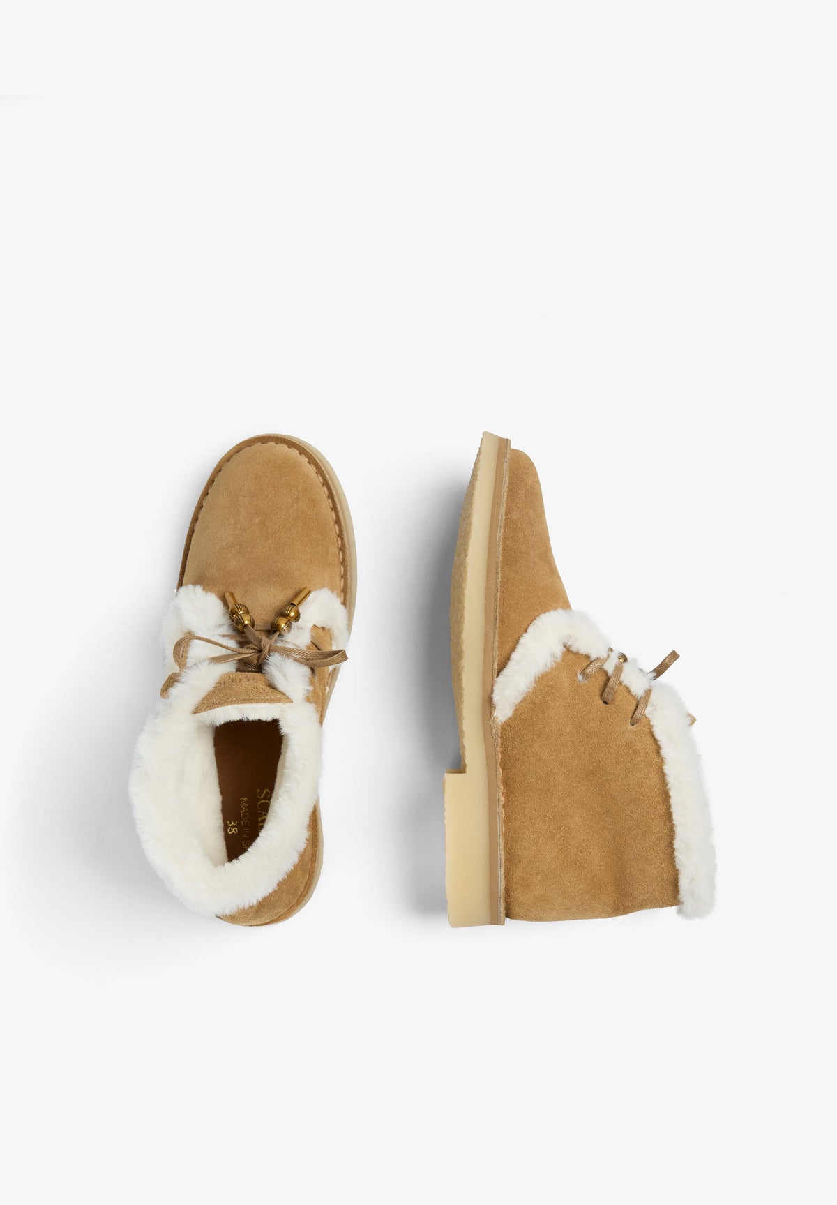 SUEDE LACE-UP ANKLE BOOTS