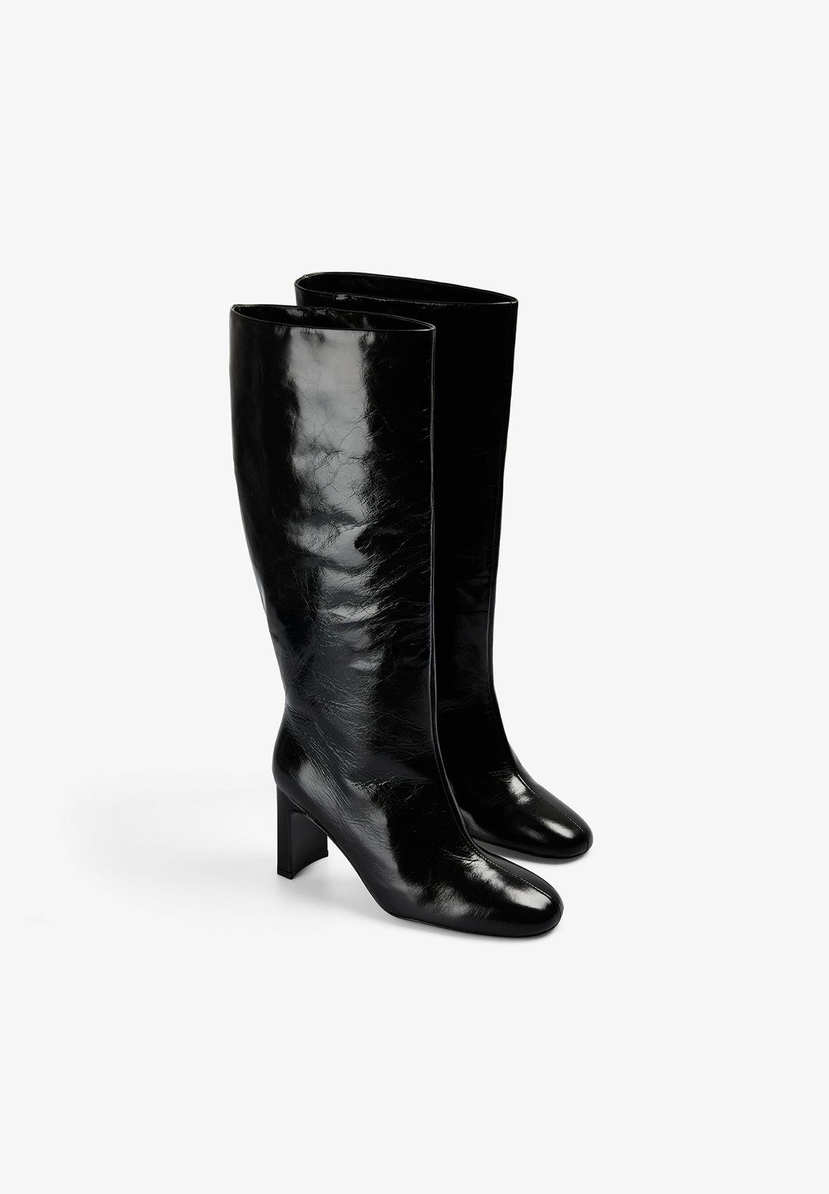 KNEE-HIGH LEATHER BOOTS