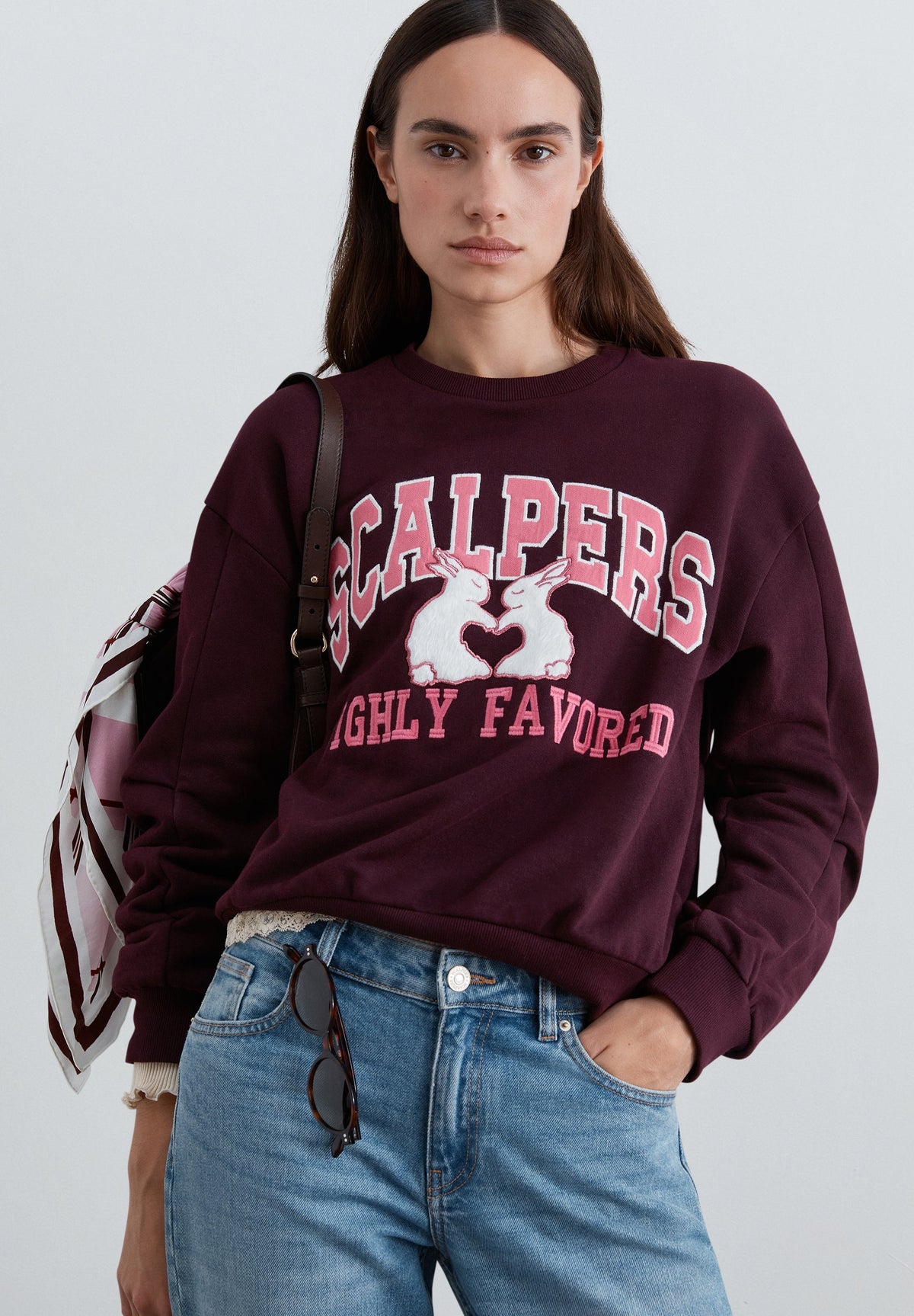 SWEATSHIRT WITH FRONT EMBROIDERY