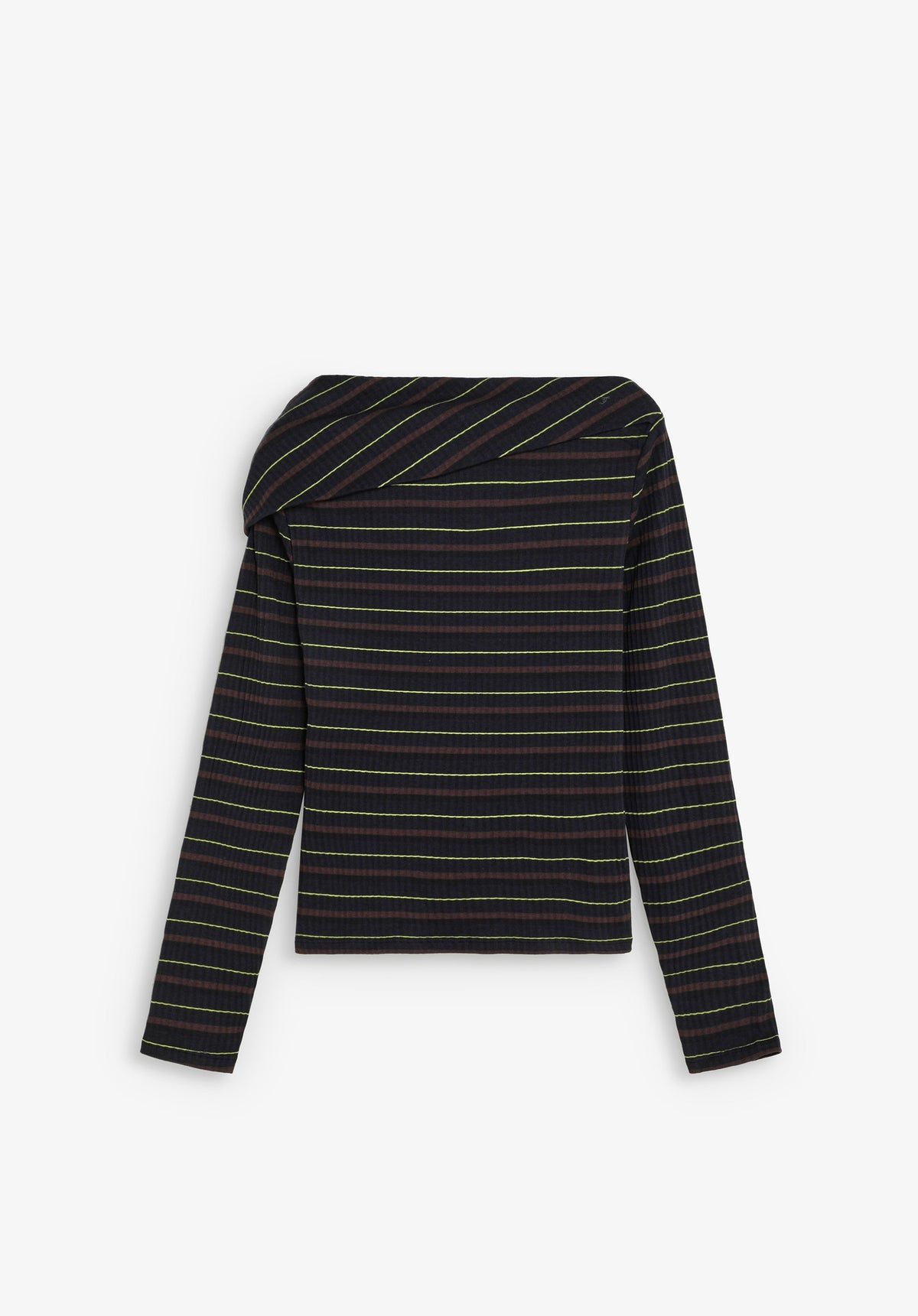 STRIPED RIBBED T-SHIRT