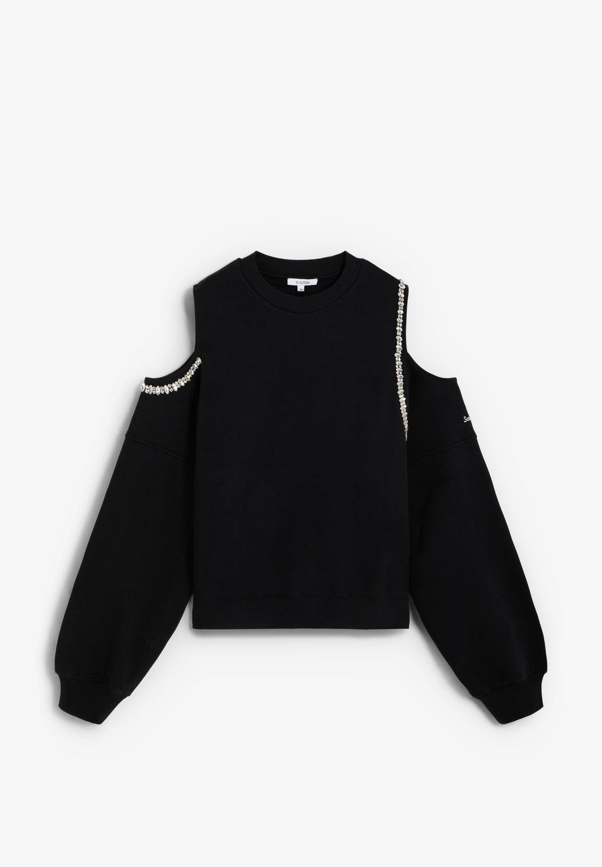 CUT-OUT SWEATSHIRT WITH RHINESTONES