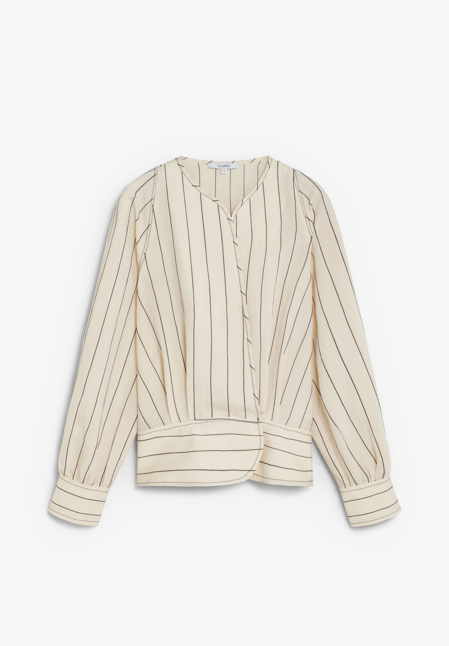 STRIPED WRAP SHIRT