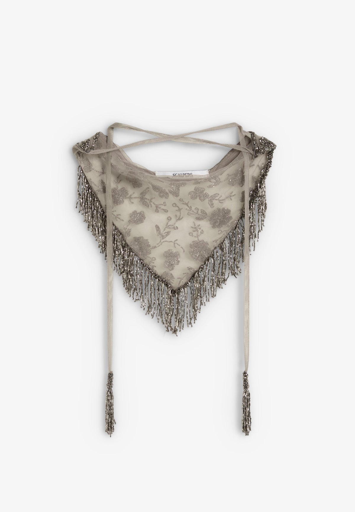 FLORAL BANDANA WITH BEADS
