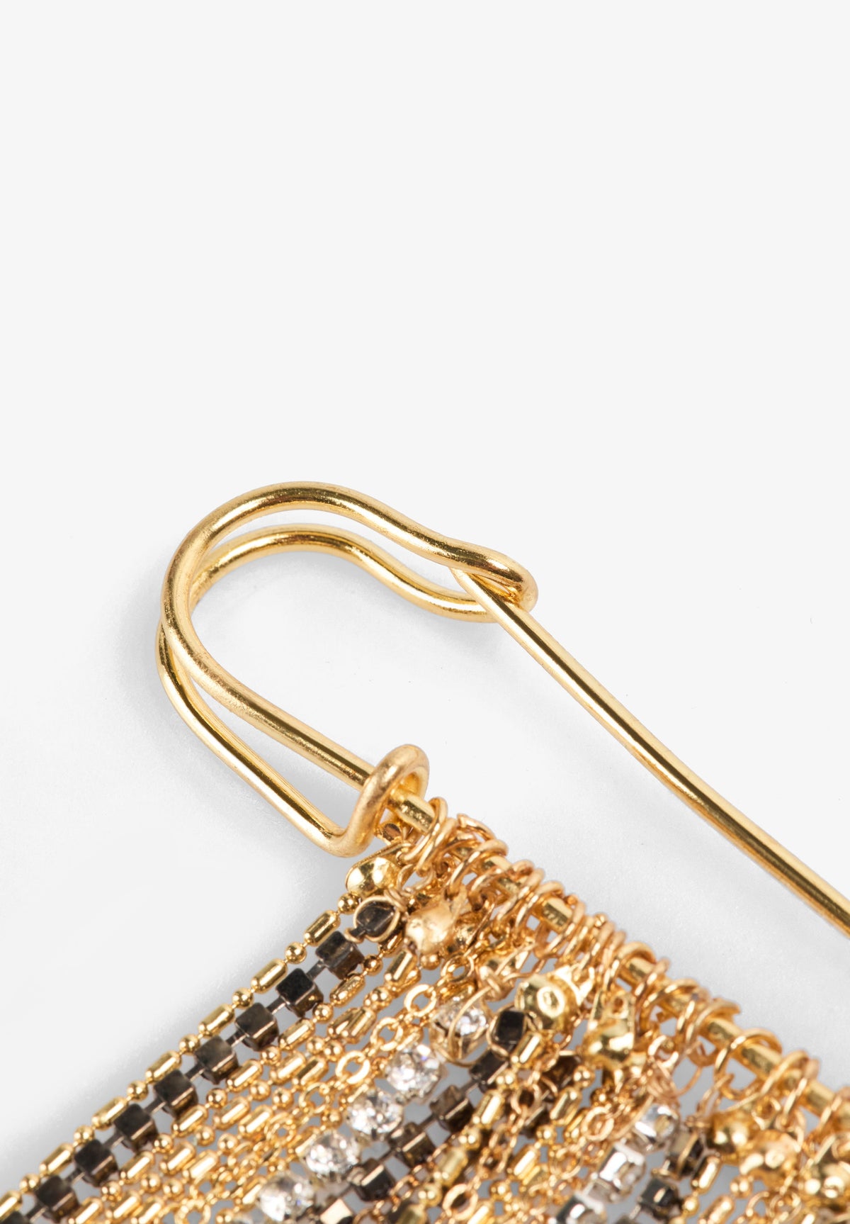 BEADED STRAND BROOCH
